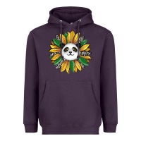Plum panda sunflower Heavyweight Hoodie - RanaPortraitStore
