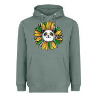 Sage panda sunflower Heavyweight Hoodie - RanaPortraitStore