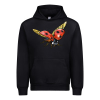 Black Ladybug Flying Urban Hoodie - LillyAllenDesigns