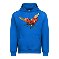 Cobalt Ladybug Flying Urban Hoodie - LillyAllenDesigns