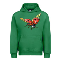 Emerald Ladybug Flying Urban Hoodie - LillyAllenDesigns