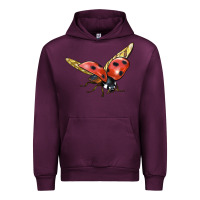 Mauve Wine Ladybug Flying Urban Hoodie - LillyAllenDesigns