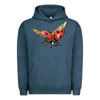 Pigment Midnight Navy Ladybug Flying Urban Hoodie - LillyAllenDesigns