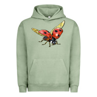 Pigment Oil Green Ladybug Flying Urban Hoodie - LillyAllenDesigns