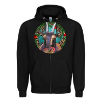 Black Dark Goat Christmas Zipper Hoodie - RanaPortraitStore