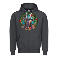 Smoke Dark Goat Christmas Zipper Hoodie - RanaPortraitStore