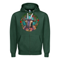 Sports Green Dark Goat Christmas Zipper Hoodie - RanaPortraitStore