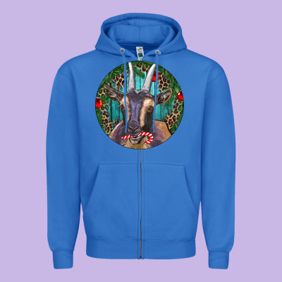 Zipper Hoodie Dark Goat Christmas