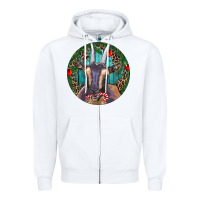 White Dark Goat Christmas Zipper Hoodie - RanaPortraitStore
