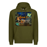 Army Green born to camp Premium Hoodie - NancyCooperArtShop