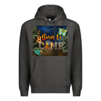 Charcoal Heather born to camp Premium Hoodie - NancyCooperArtShop