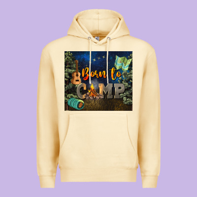 Born To Camp Premium Hoodie Designed By Nancycooperartshop