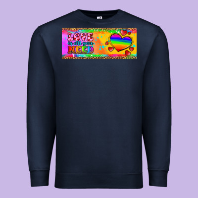 Love Is All You Need  Mug 15 Oz Premium Sweatshirt Designed By Hra Design Shop