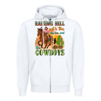 White raising hell with the hippies and the cowboys Zipper Hoodie - texasbilliewilder