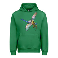 Emerald Dragon Fly Urban Hoodie - LillyAllenDesigns