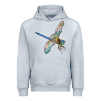 Heather Grey Dragon Fly Urban Hoodie - LillyAllenDesigns
