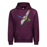 Mauve Wine Dragon Fly Urban Hoodie - LillyAllenDesigns