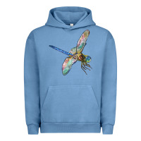 Pigment Pebble Blue Dragon Fly Urban Hoodie - LillyAllenDesigns
