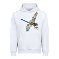 White Dragon Fly Urban Hoodie - LillyAllenDesigns