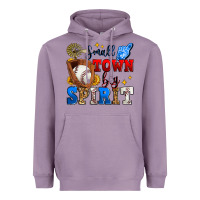Lavender small town big spirit baseball Heavyweight Hoodie - Zillion Design Studio