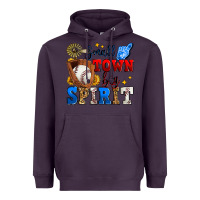 Plum small town big spirit baseball Heavyweight Hoodie - Zillion Design Studio