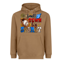 Toasted Coconut small town big spirit baseball Heavyweight Hoodie - Zillion Design Studio