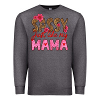 Charcoal Heather sassy just like my mama Premium Sweatshirt - HRA Design Shop