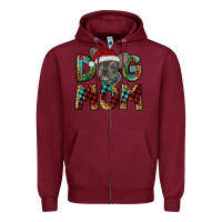 Burgundy Christmas French Bulldog Mom Zipper Hoodie - RanaPortraitStore
