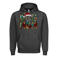 Charcoal Heather Christmas French Bulldog Mom Zipper Hoodie - RanaPortraitStore
