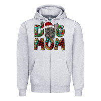 Heather Grey Christmas French Bulldog Mom Zipper Hoodie - RanaPortraitStore