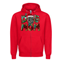 Red Christmas French Bulldog Mom Zipper Hoodie - RanaPortraitStore