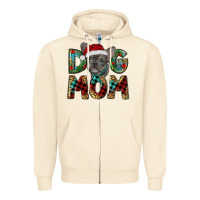 Sandshell Christmas French Bulldog Mom Zipper Hoodie - RanaPortraitStore