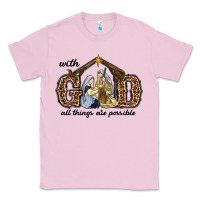 Bubblegum Pink With God All Things Are Possible Classic Tee - RanaPortraitStore
