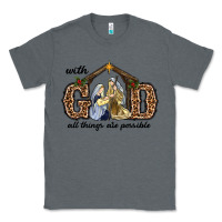 Charcoal Heather With God All Things Are Possible Classic Tee - RanaPortraitStore