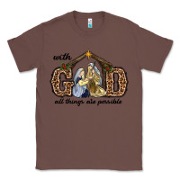Chestnut With God All Things Are Possible Classic Tee - RanaPortraitStore