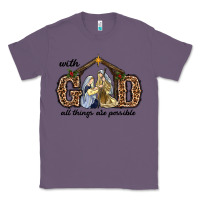 Lavender With God All Things Are Possible Classic Tee - RanaPortraitStore