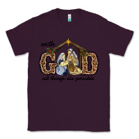 Plum With God All Things Are Possible Classic Tee - RanaPortraitStore