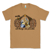 Toasted Coconut With God All Things Are Possible Classic Tee - RanaPortraitStore