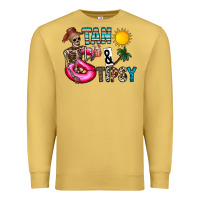 Antique Gold Tan Tipsy Premium Sweatshirt - CowhideDigitalArt