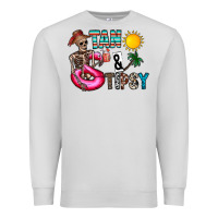 Dove Grey Tan Tipsy Premium Sweatshirt - CowhideDigitalArt