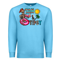 Ocean Blue Tan Tipsy Premium Sweatshirt - CowhideDigitalArt