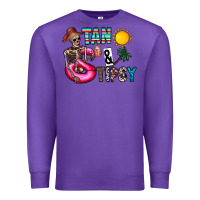Purple Tan Tipsy Premium Sweatshirt - CowhideDigitalArt