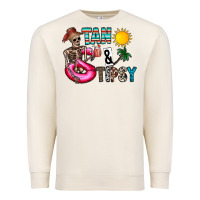 Sandshell Tan Tipsy Premium Sweatshirt - CowhideDigitalArt