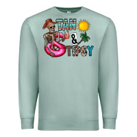 Seafoam Tan Tipsy Premium Sweatshirt - CowhideDigitalArt
