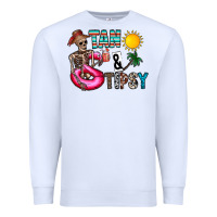 White Tan Tipsy Premium Sweatshirt - CowhideDigitalArt
