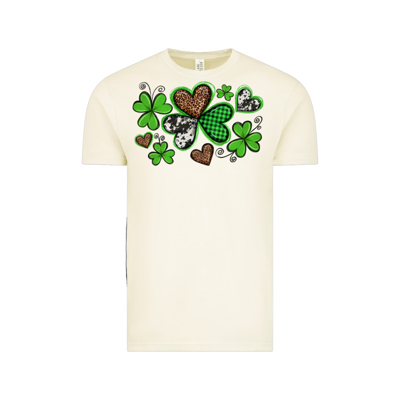 Western St Patricks Day Shamrocks And Hearts Vintage Tee by Artiststas | Teevron