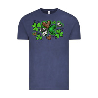 Vintage Denim western st patricks day shamrocks and hearts Vintage Tee - Artiststas
