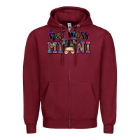 Burgundy mess mini messy bun Zipper Hoodie - Zillion Design Studio