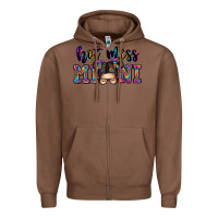 Chestnut mess mini messy bun Zipper Hoodie - Zillion Design Studio