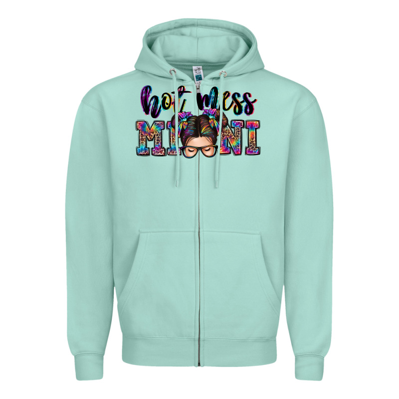 Mess Mini Messy Bun Zipper Hoodie by Zillion Design Studio | Teevron